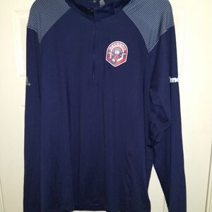 Adidas Primegreen Blue Quarter Zip Pullover Men's sz Large